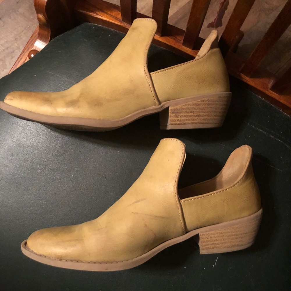 Yellow booties